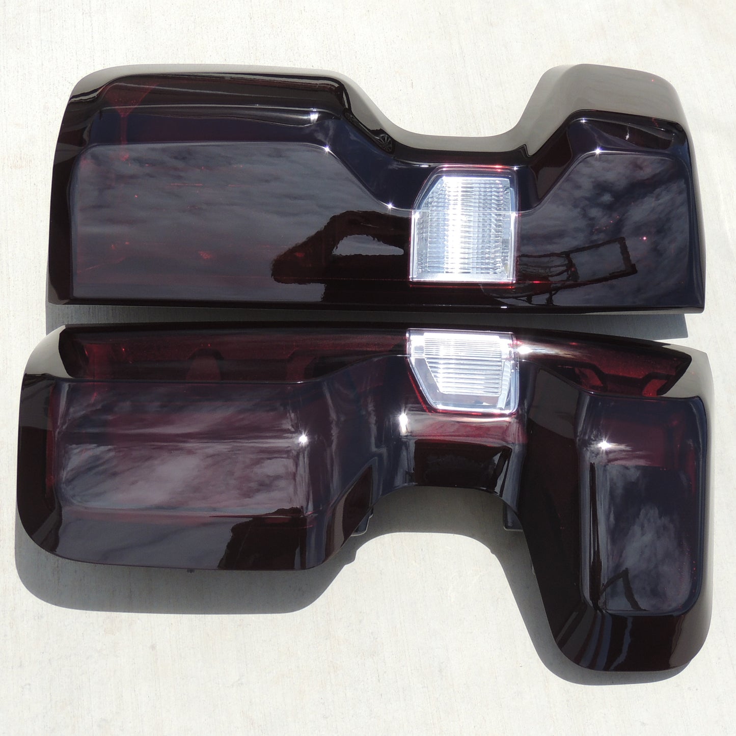 2019-2023 Chevy Silverado LED Smoked Tail Lights, REVERSE CLEAR