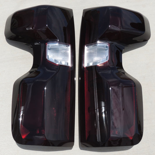 2019-2023 Chevy Silverado LED Smoked Tail Lights, REVERSE CLEAR