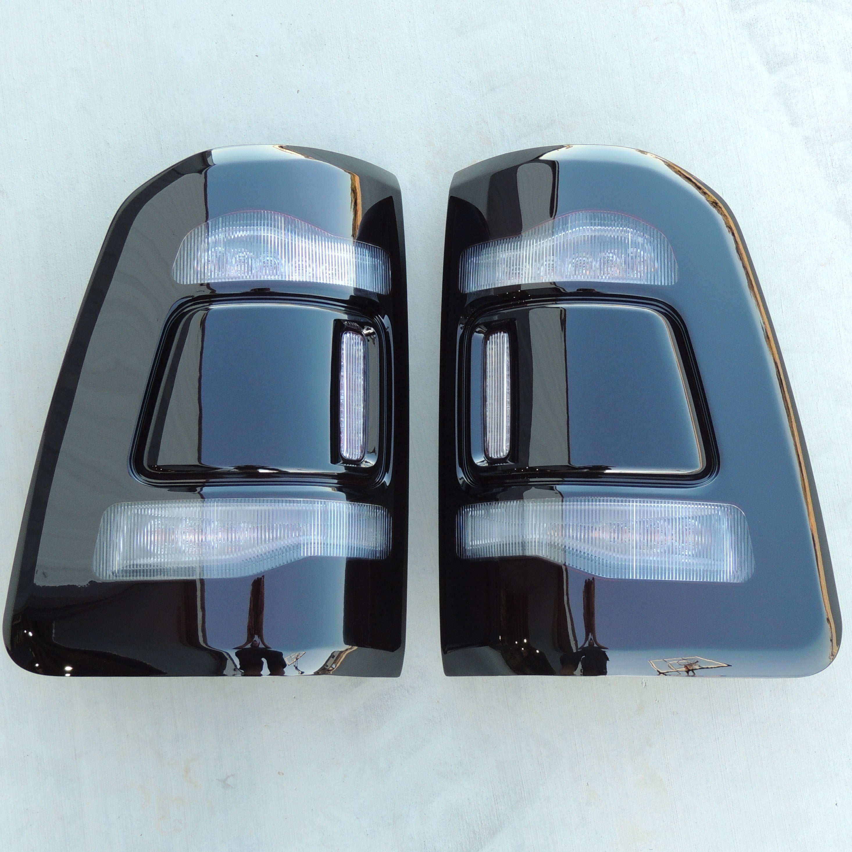 Smoked Tail Lights For 02-06 Ram | OE-Style Black Non-LED Tinted Lamps | Custom Painted Finish