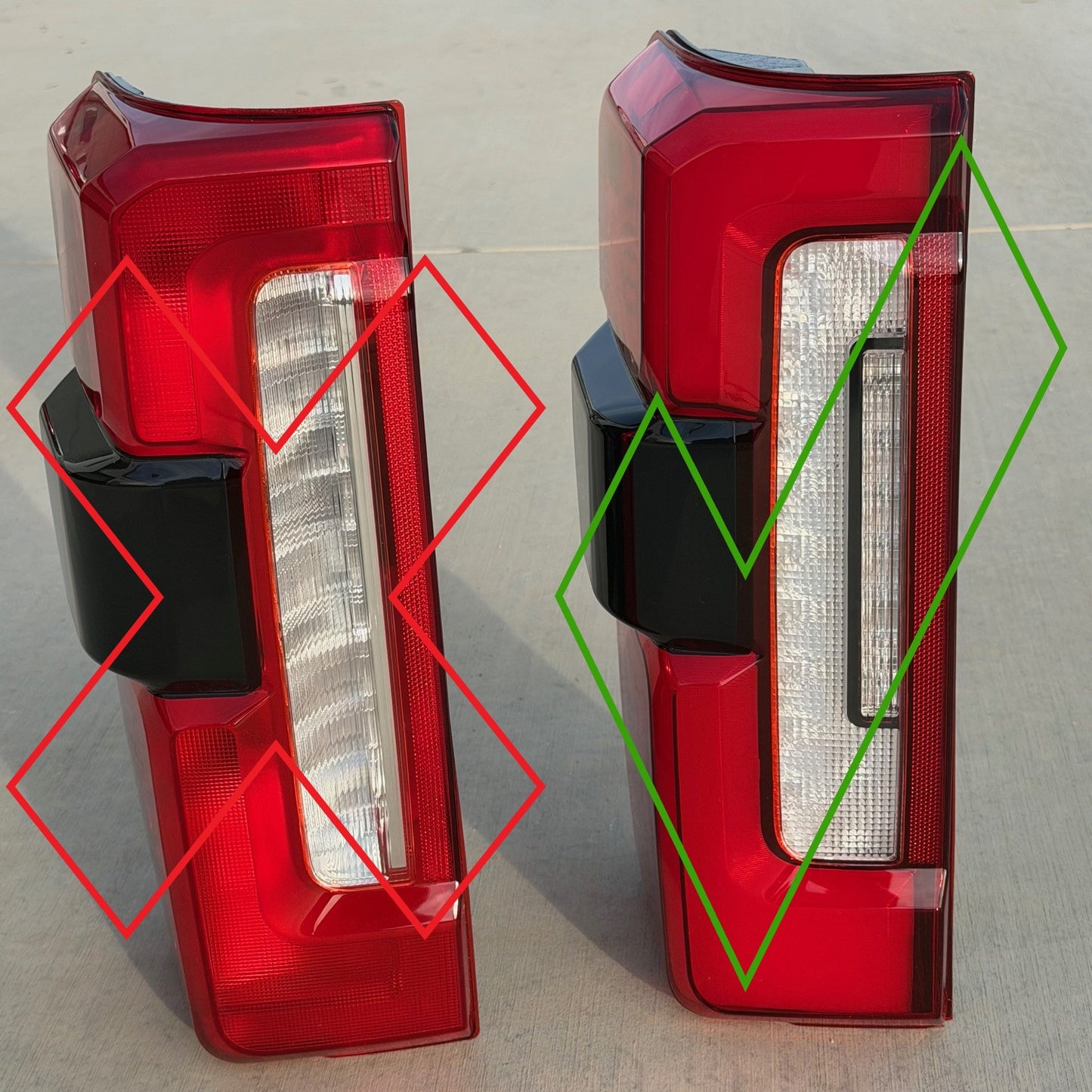 2023-2025 Ford F250 F350 Smoked Tail Lights LED W/BLIS (Reverse Clear)