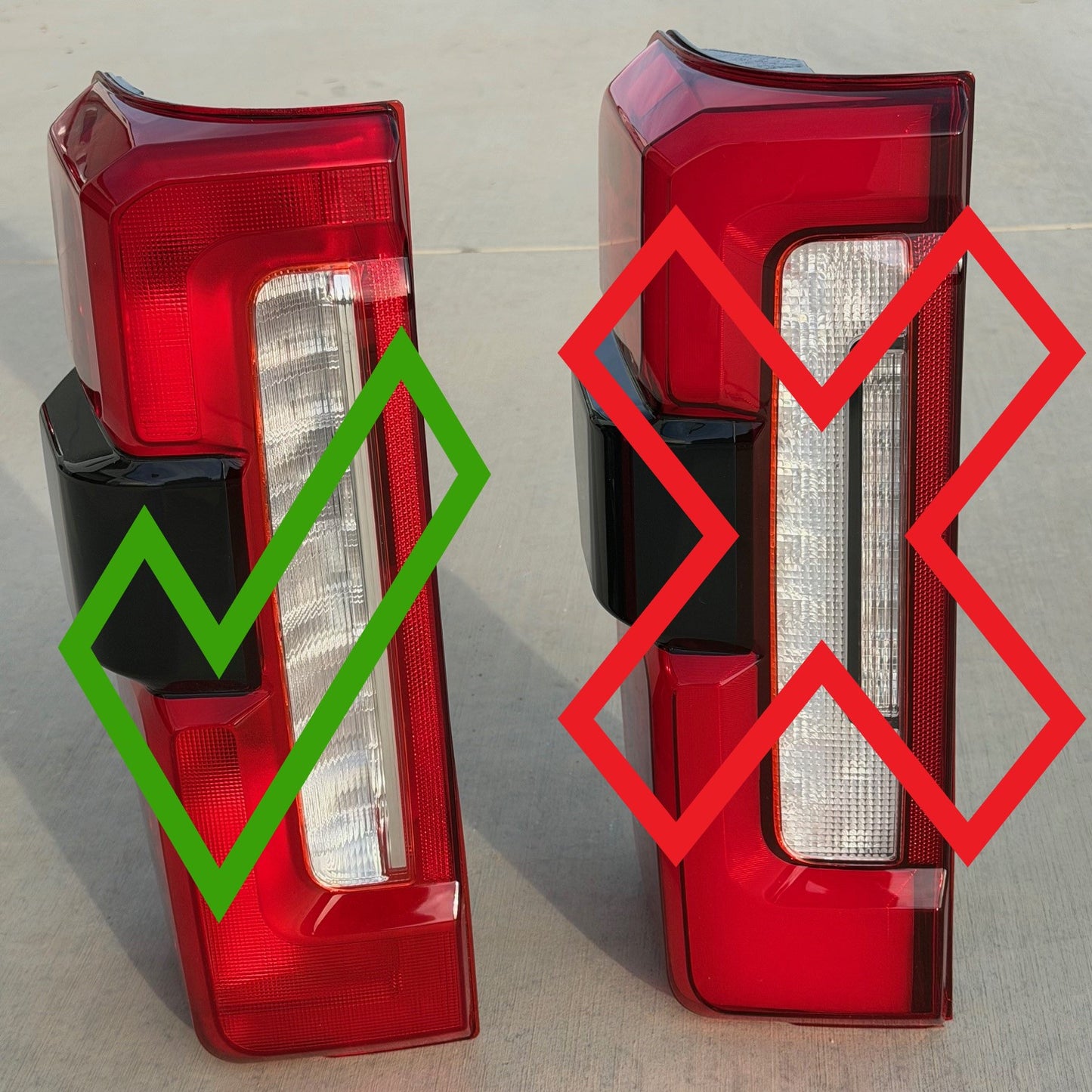 2023-2025 Ford F250 F350 Smoked Tail Lights HALOGEN W/BLIS (Reverse Clear)