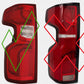 2019-2026 Chevy Silverado LED Smoked Tail Lights, REVERSE CLEAR