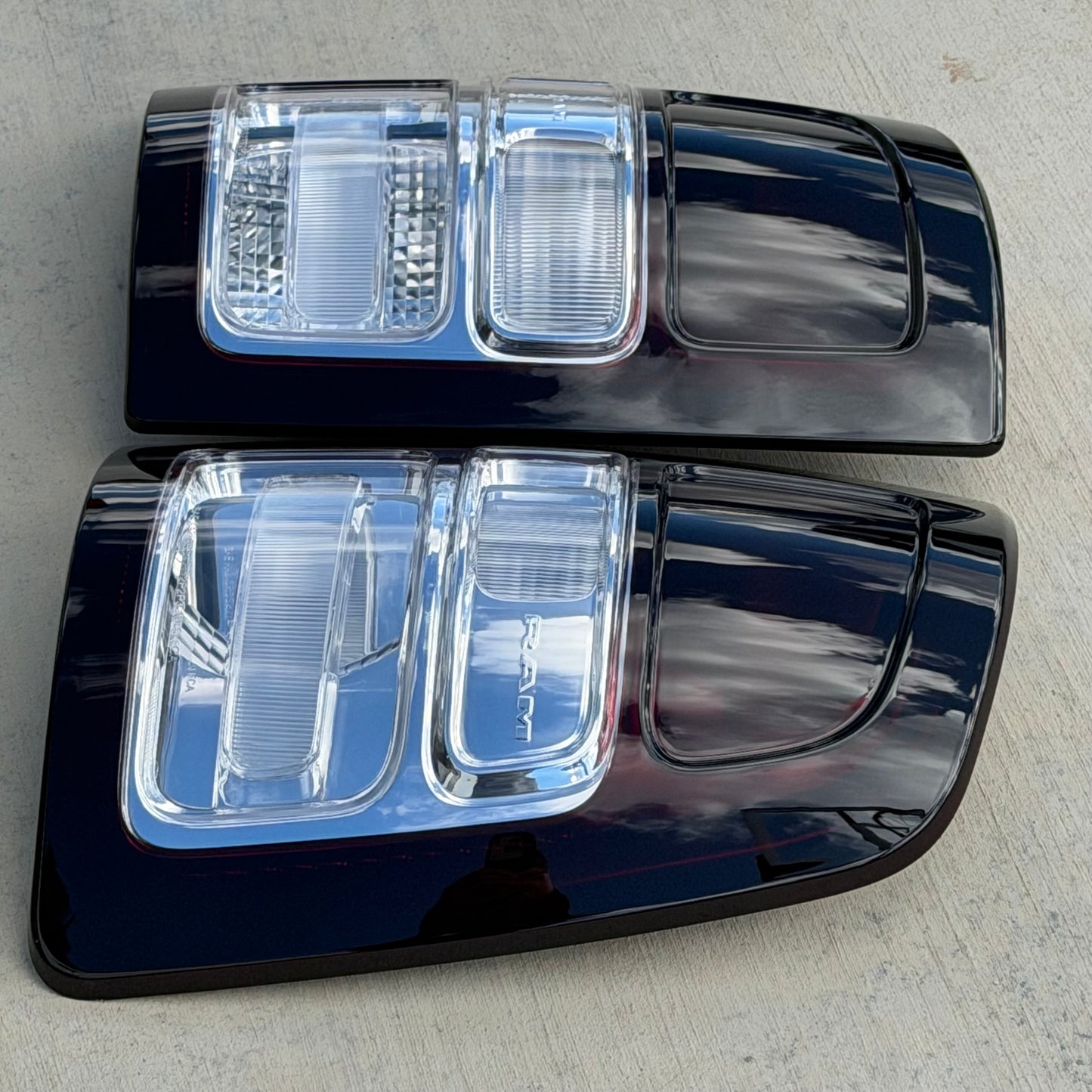 2019-2024 Dodge Ram 2500/3500 Smoked Tail Lights (NON-LED) Custom Masked