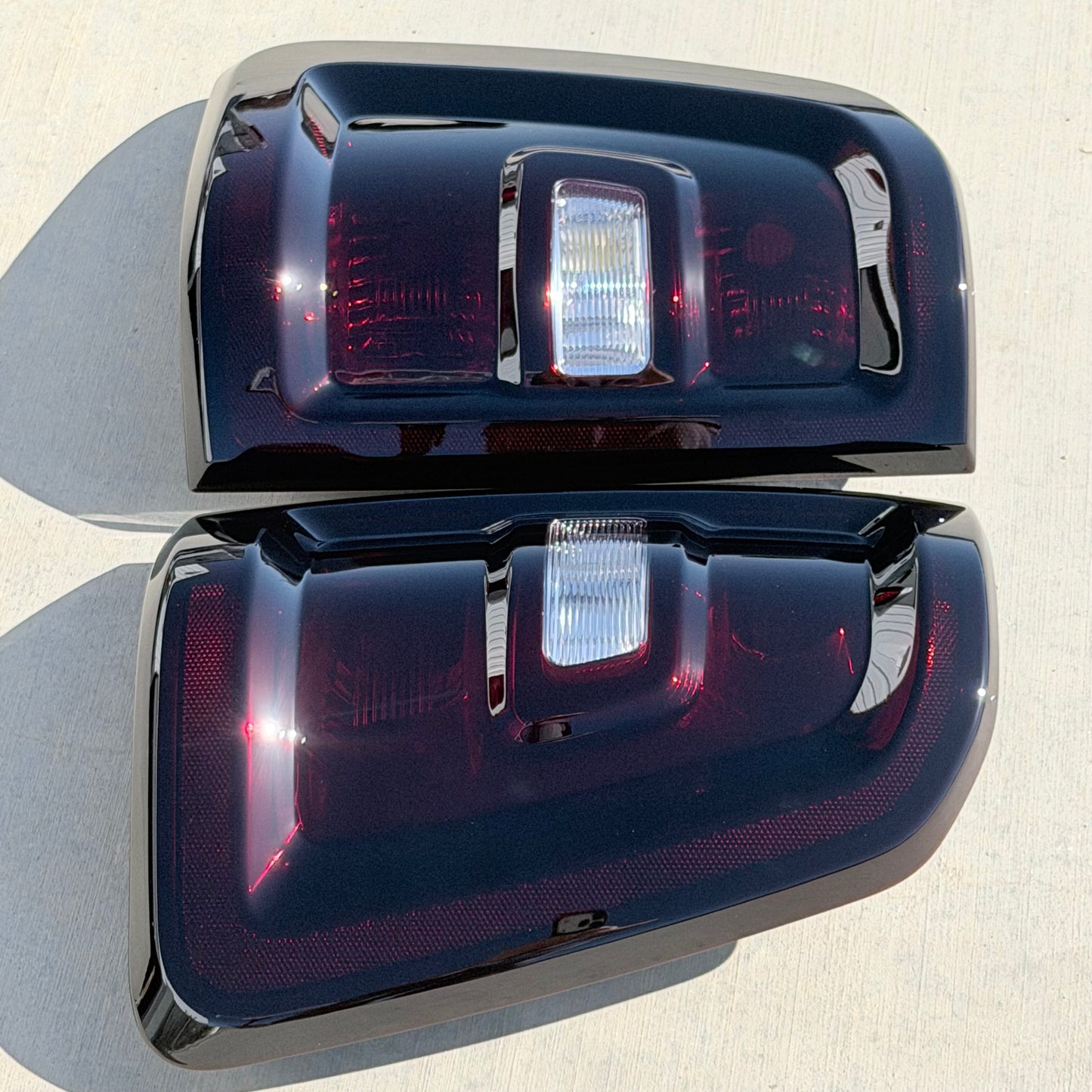 2025+Ram 1500 HALOGEN Smoked Tail Lights (Reverse Clear)