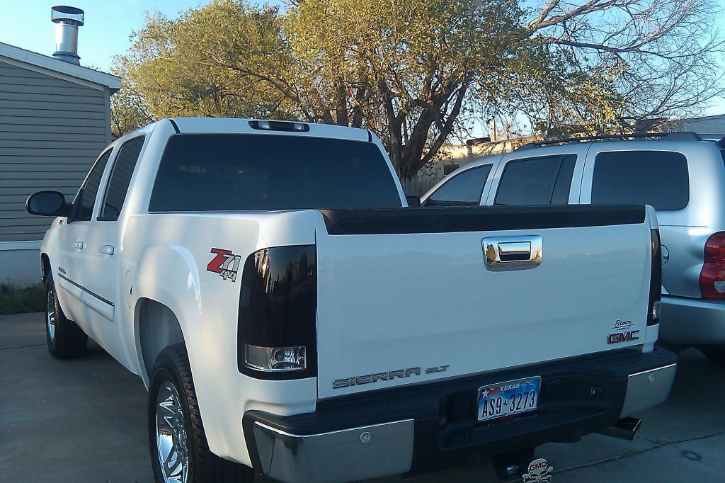 2007-2013 GMC Sierra Smoked Tail Lights Custom Tinted